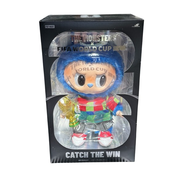 POP MART Other - US SELLER The Monsters FIFA Catch the Win Vinyl Plush Doll Labubu 2026 Authentic
